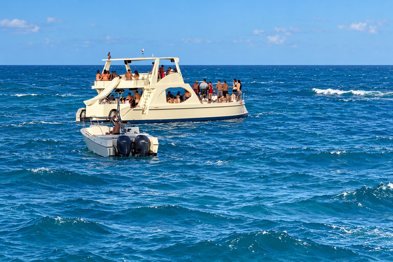 Party Boat navegando frente a Punta Cana